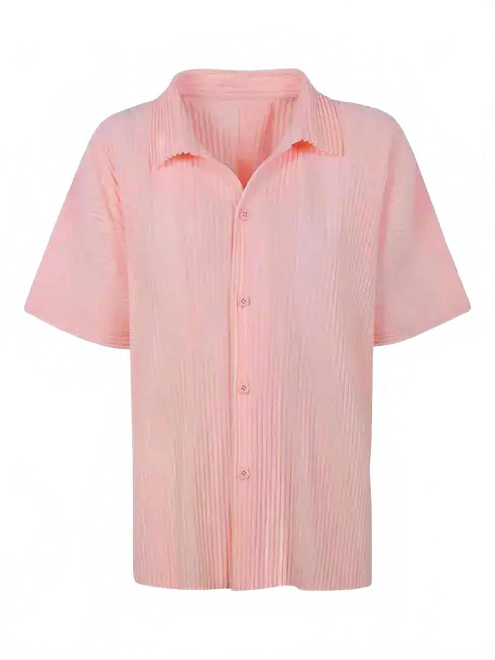 NEW ISSEY MIYAKE women's homme plisse mc april shirt in light pink